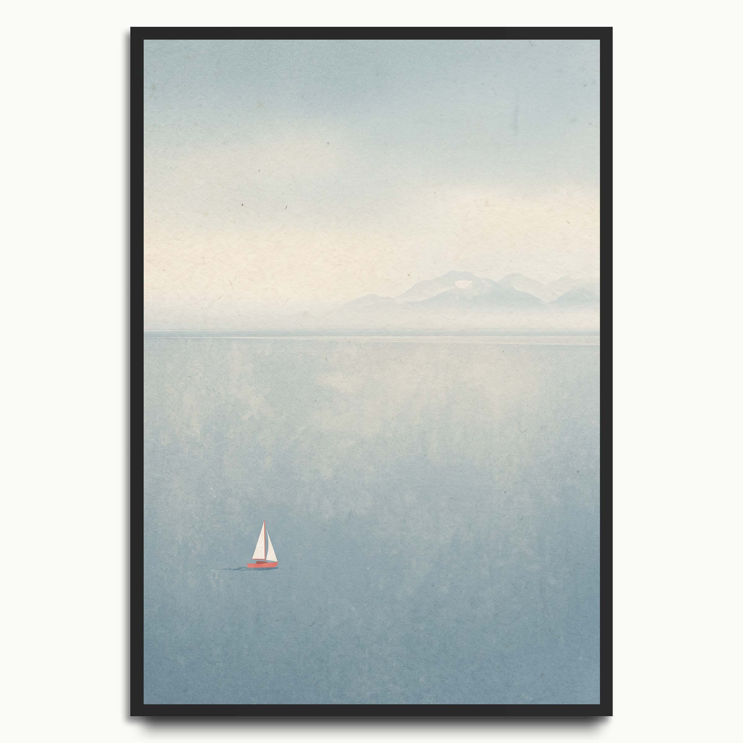 Lone Sail in the Haze
