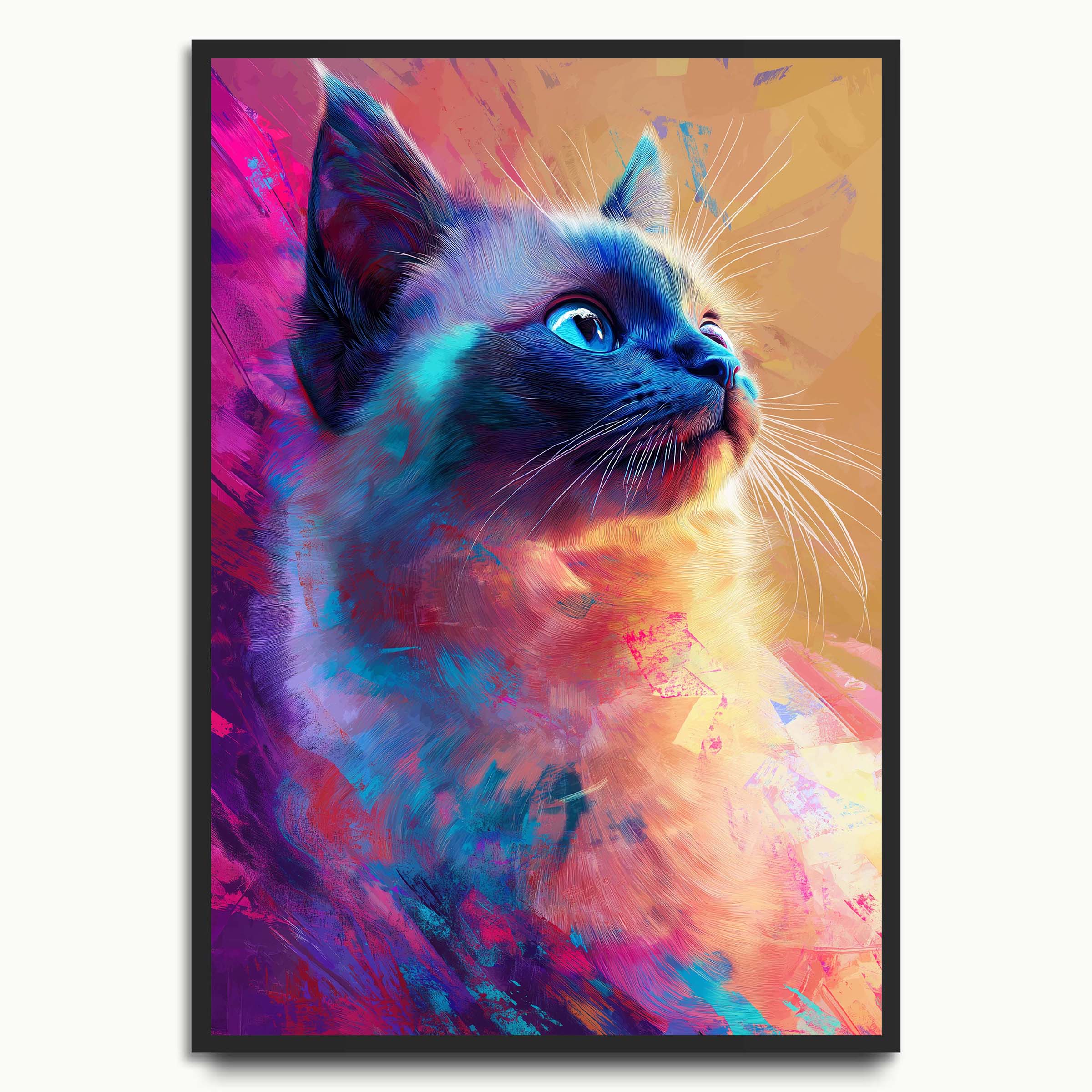Vibrant Cat Portrait