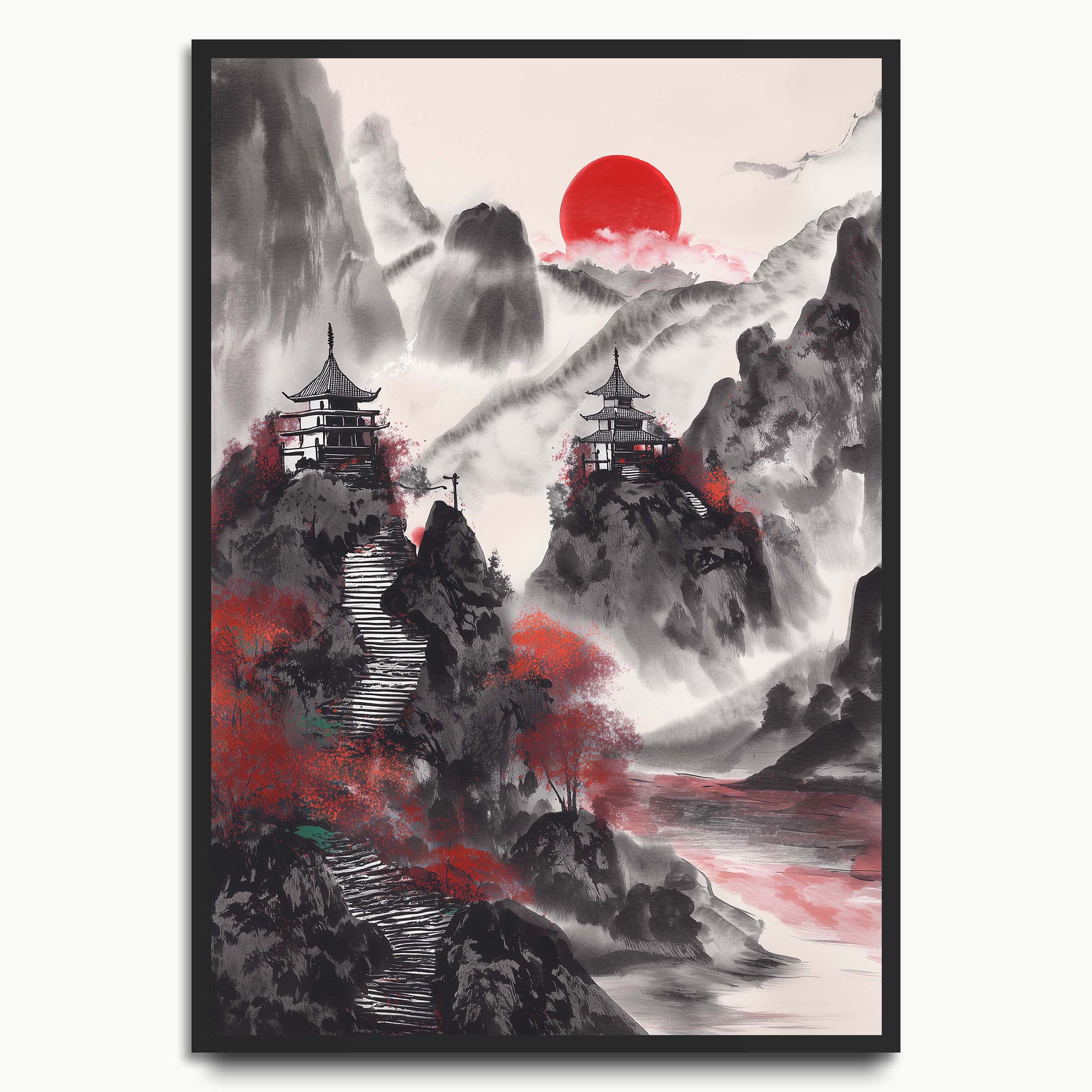 Japanese Temple Mountains