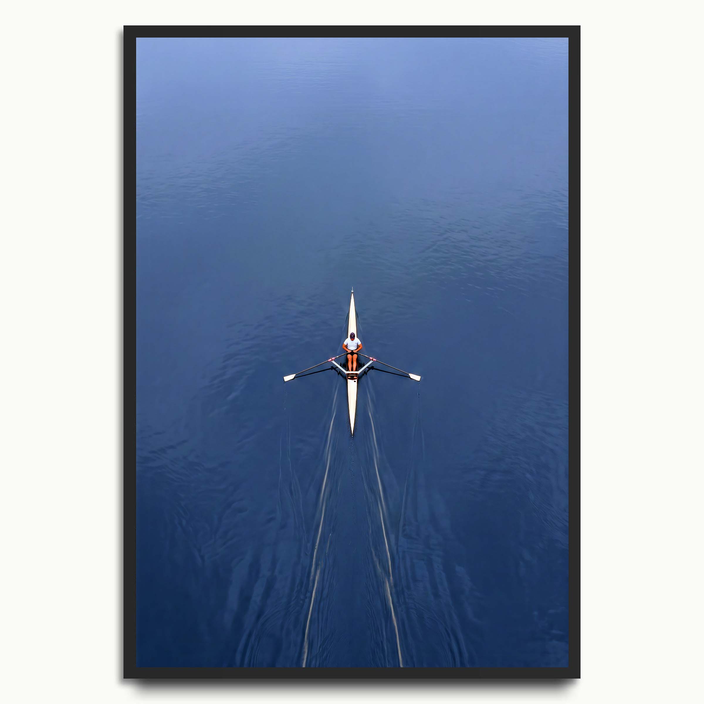 Lone Rower Blue