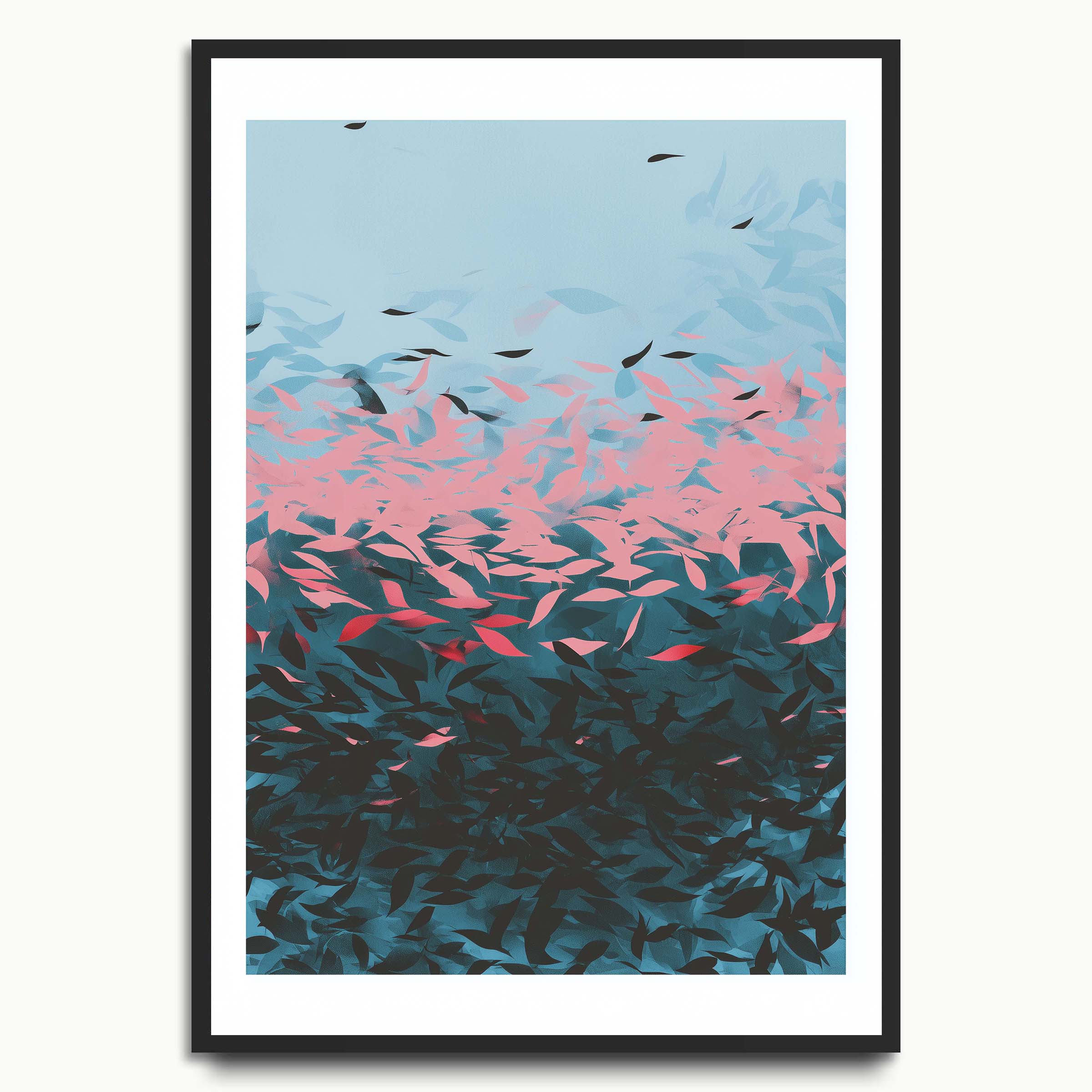 Teal Petal Scatter