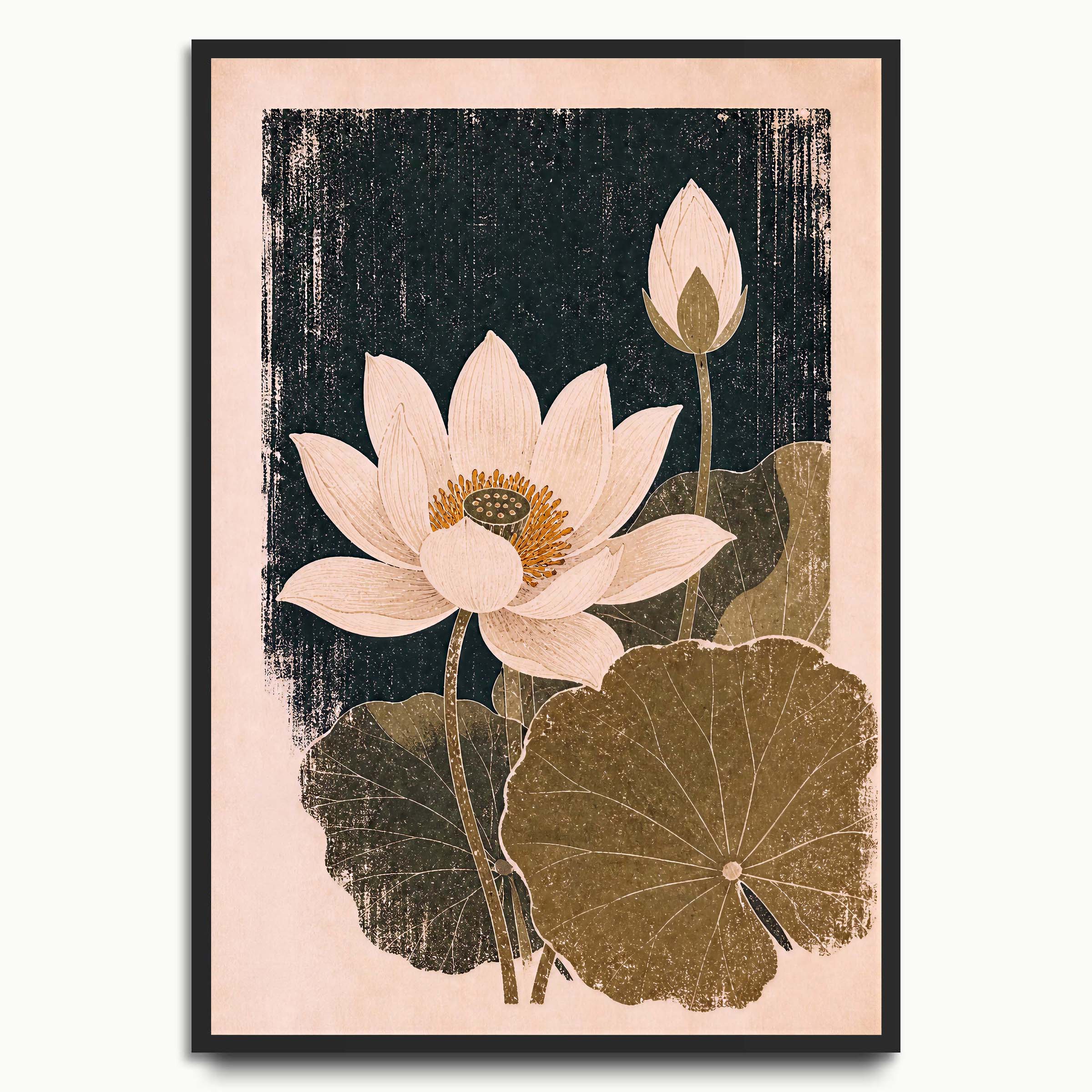 Vintage Lotus Pond