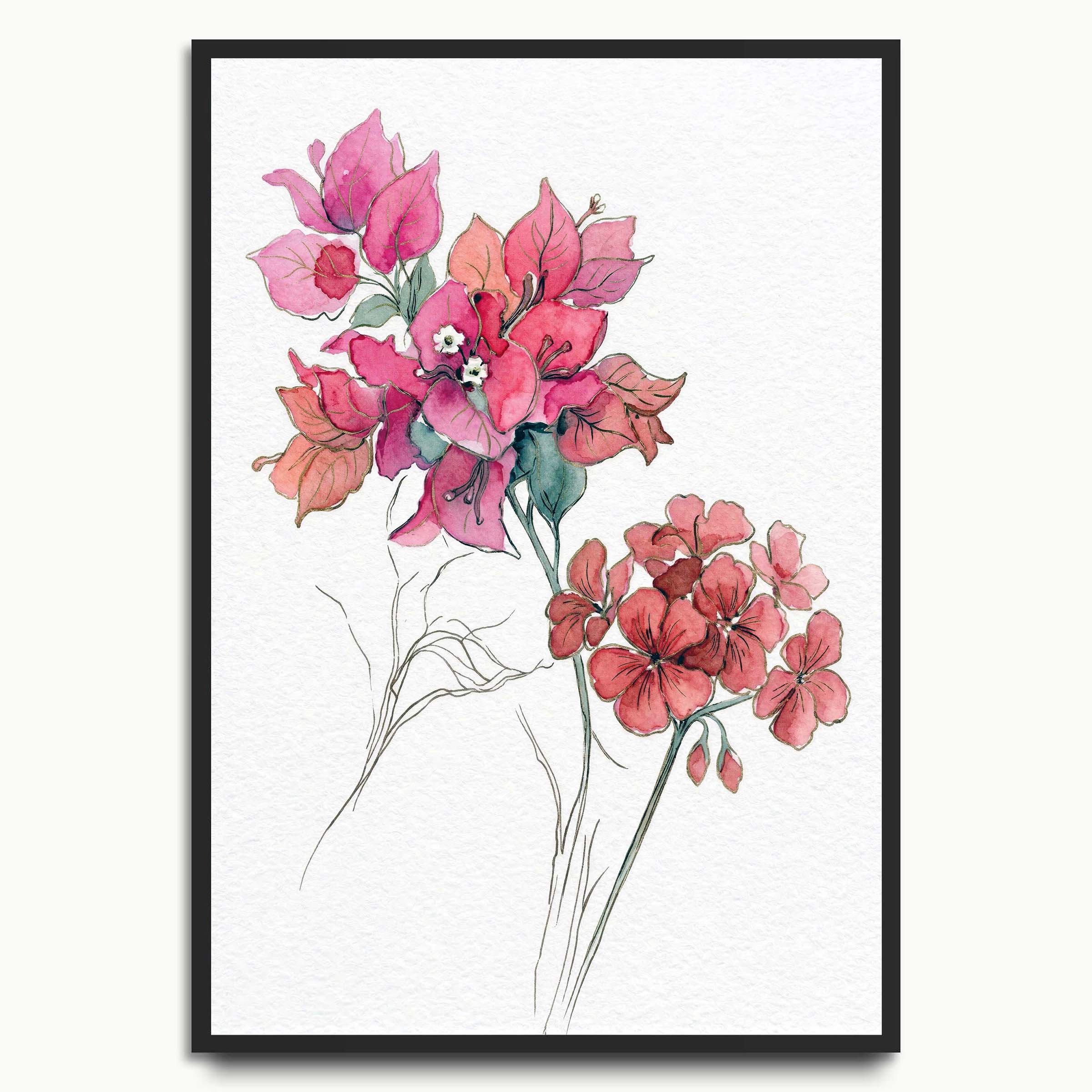 Pink Flower Stems