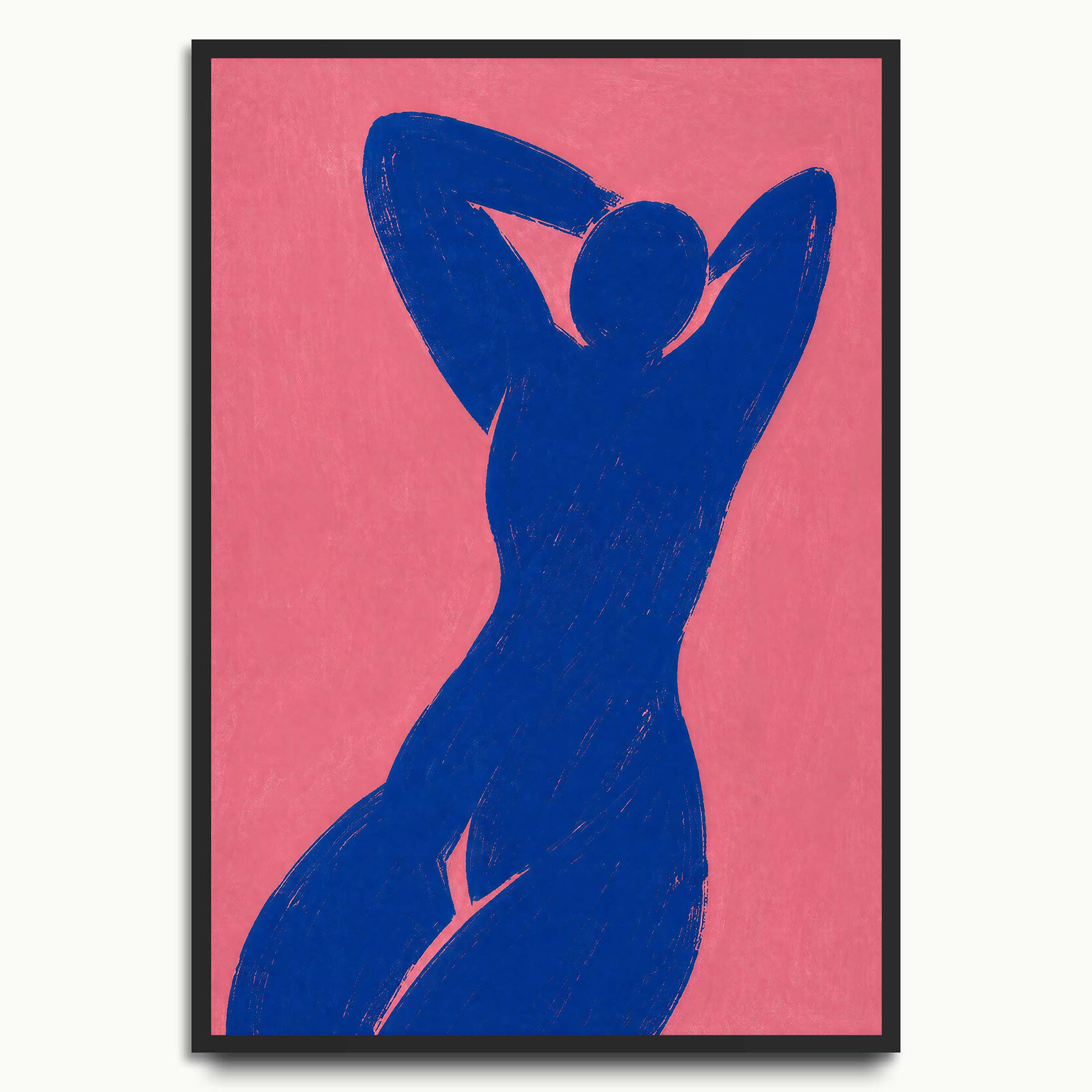 Blue Arching Figure