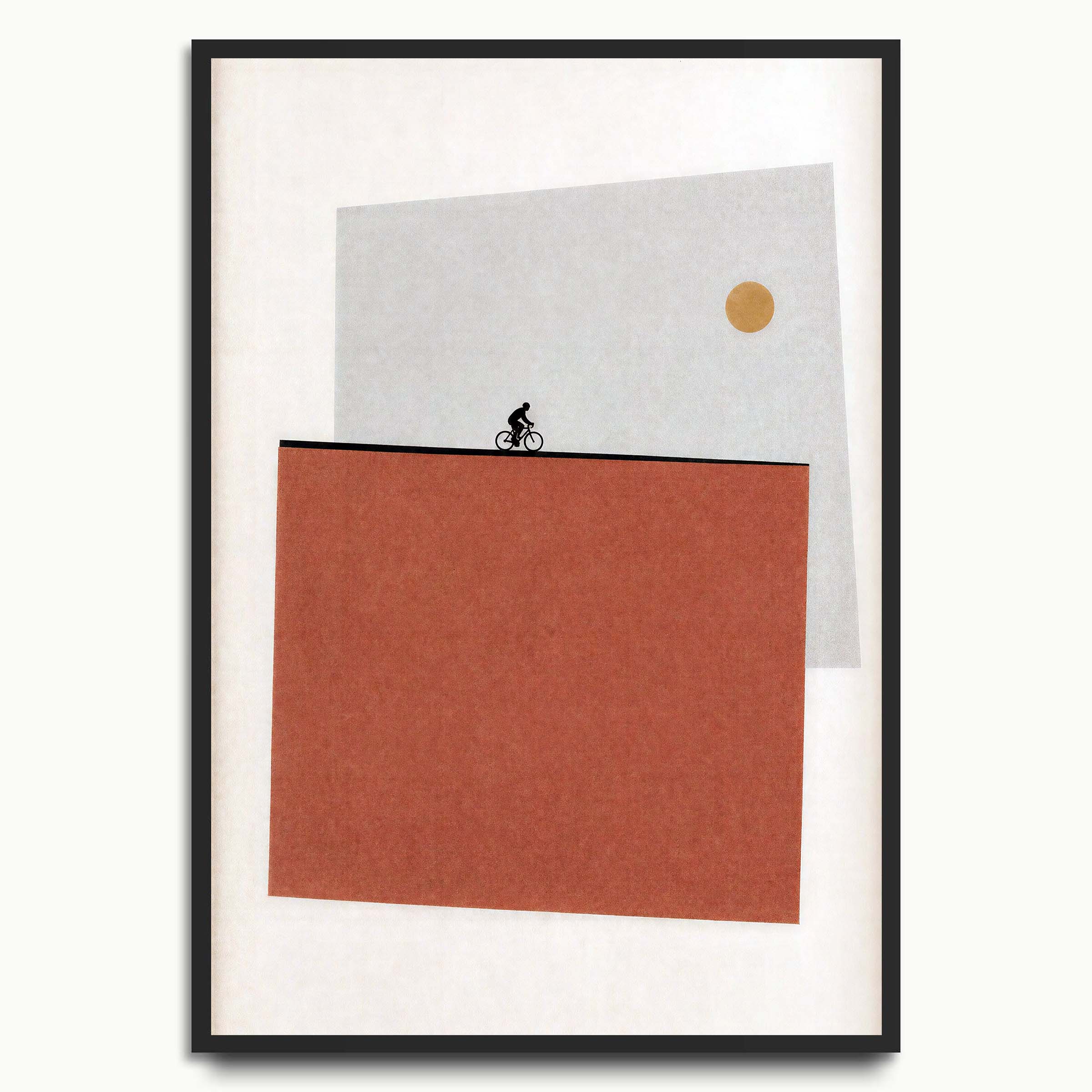 Orange Block Cyclist