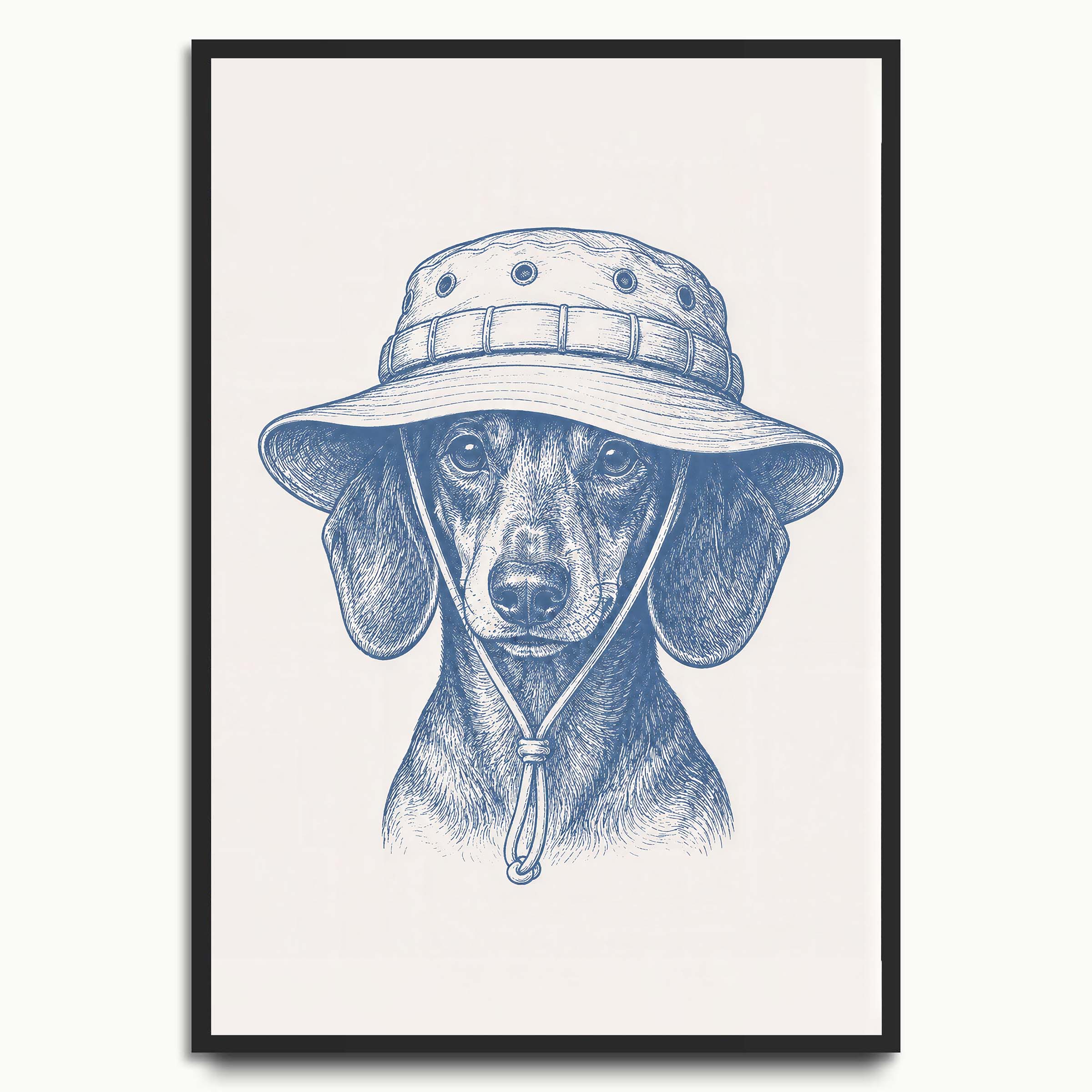 Blue Bucket Hat Hound