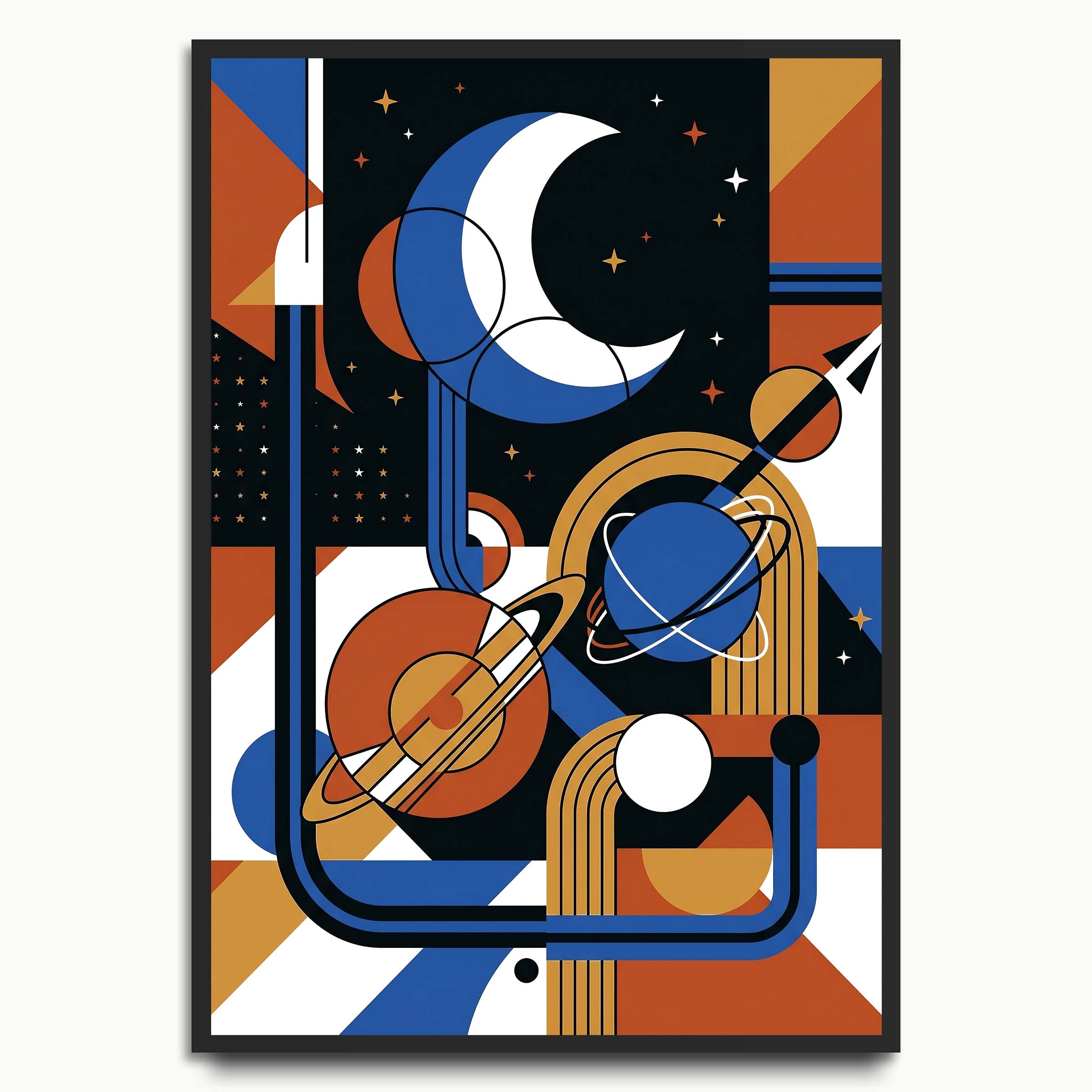 Retro Moon Geometry