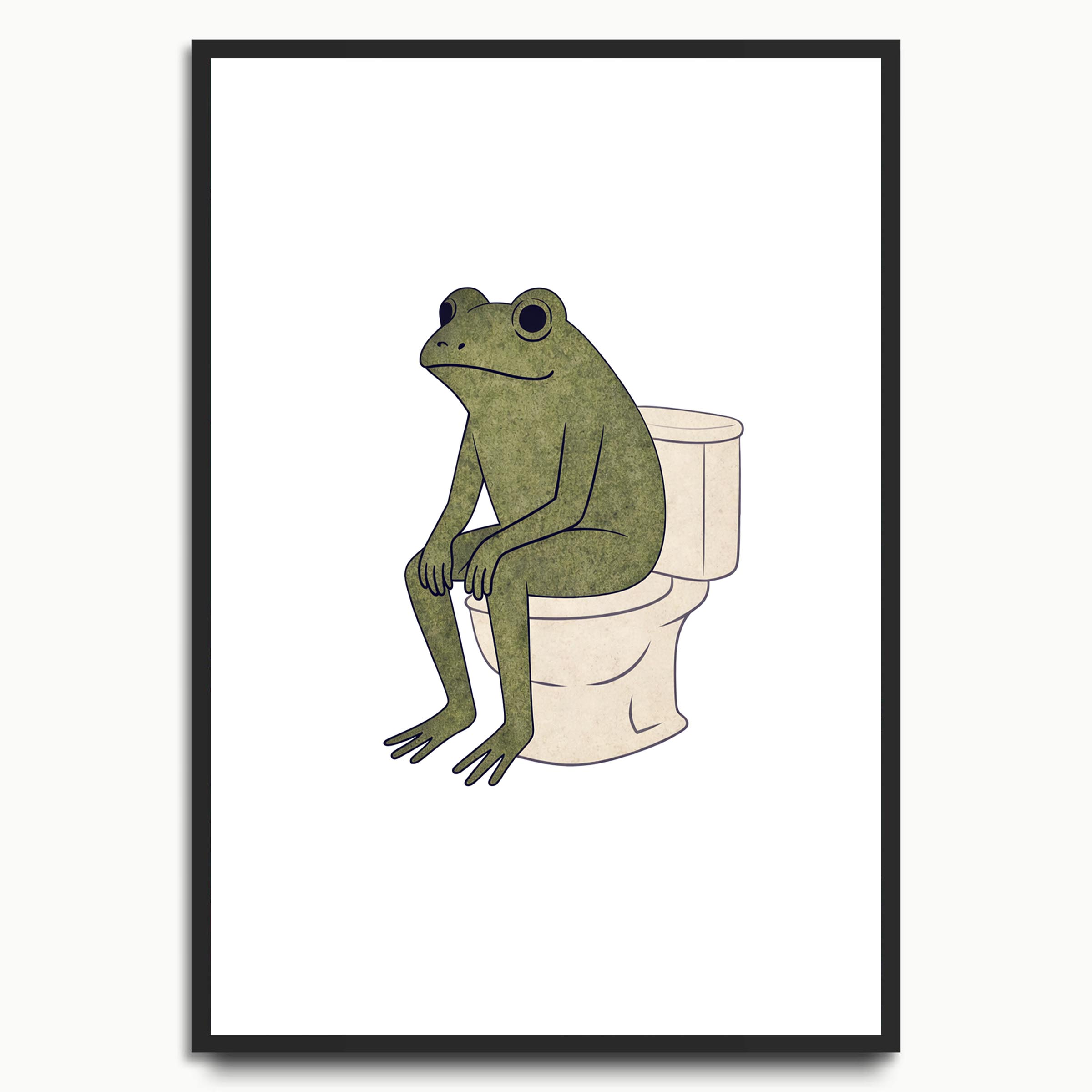 Bathroom Thoughts Frog