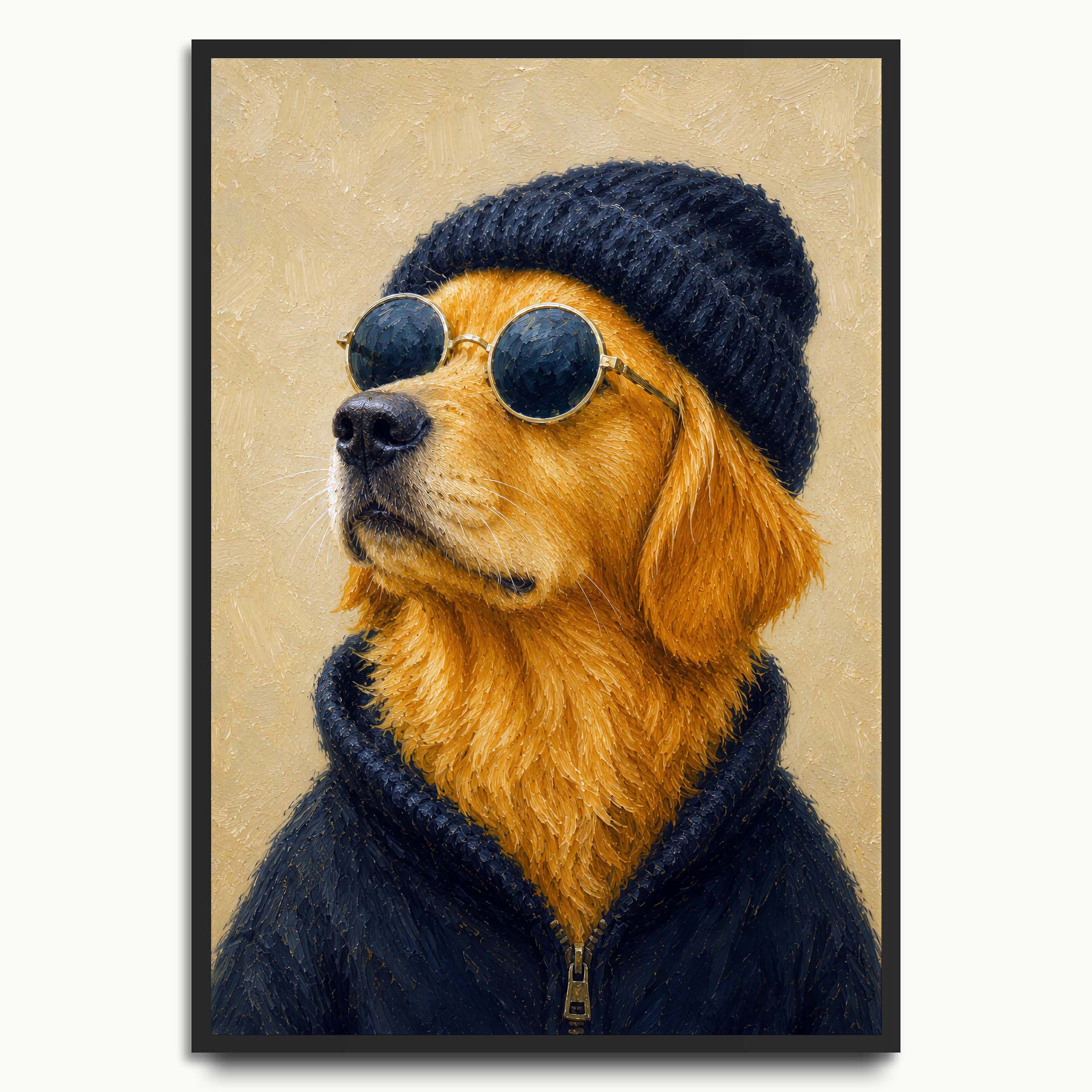 Hipster Labrador in Black