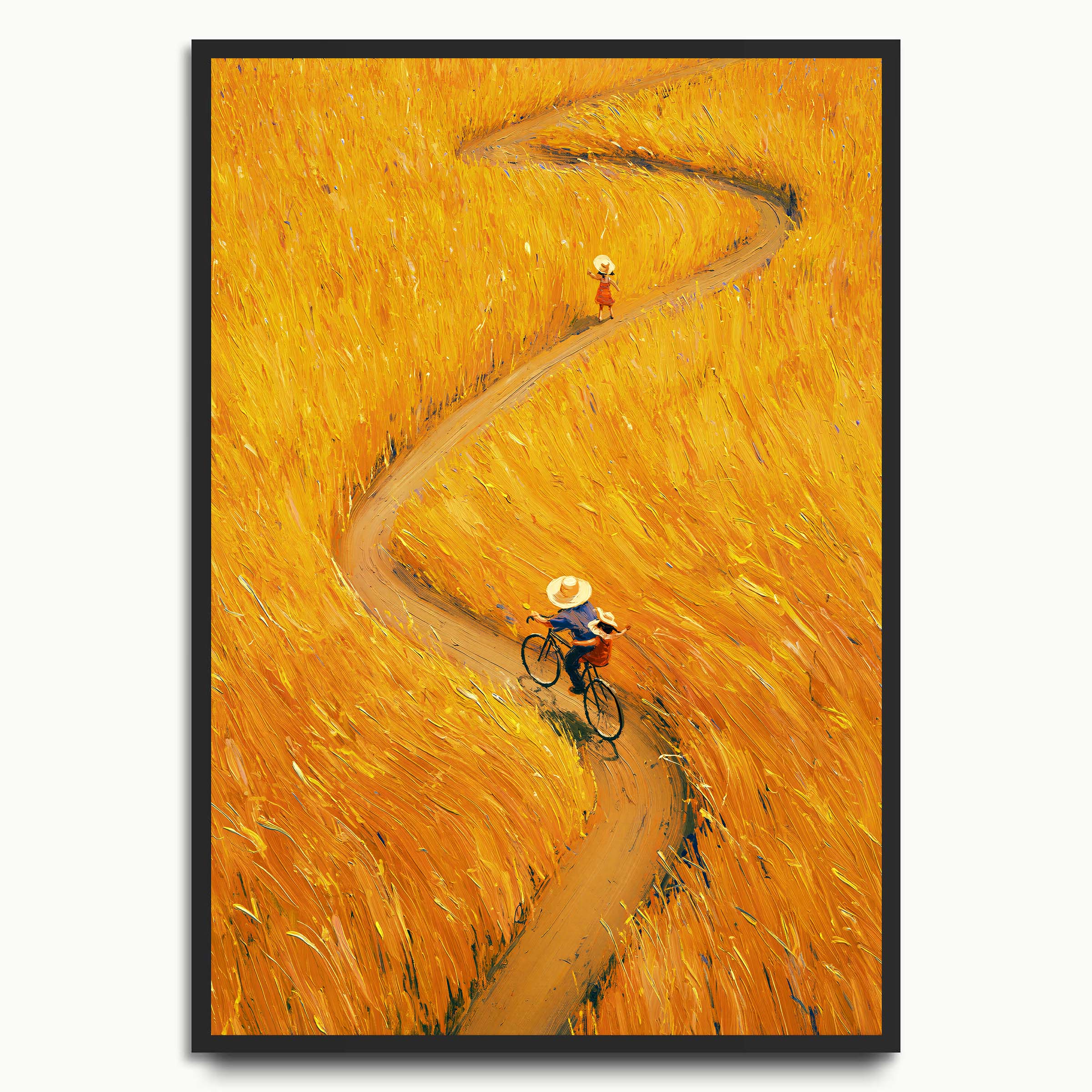 Golden Field Cyclist